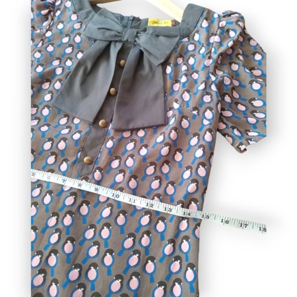 Max C boutique vintage style dress light fabric lined small - Picture 4 of 8